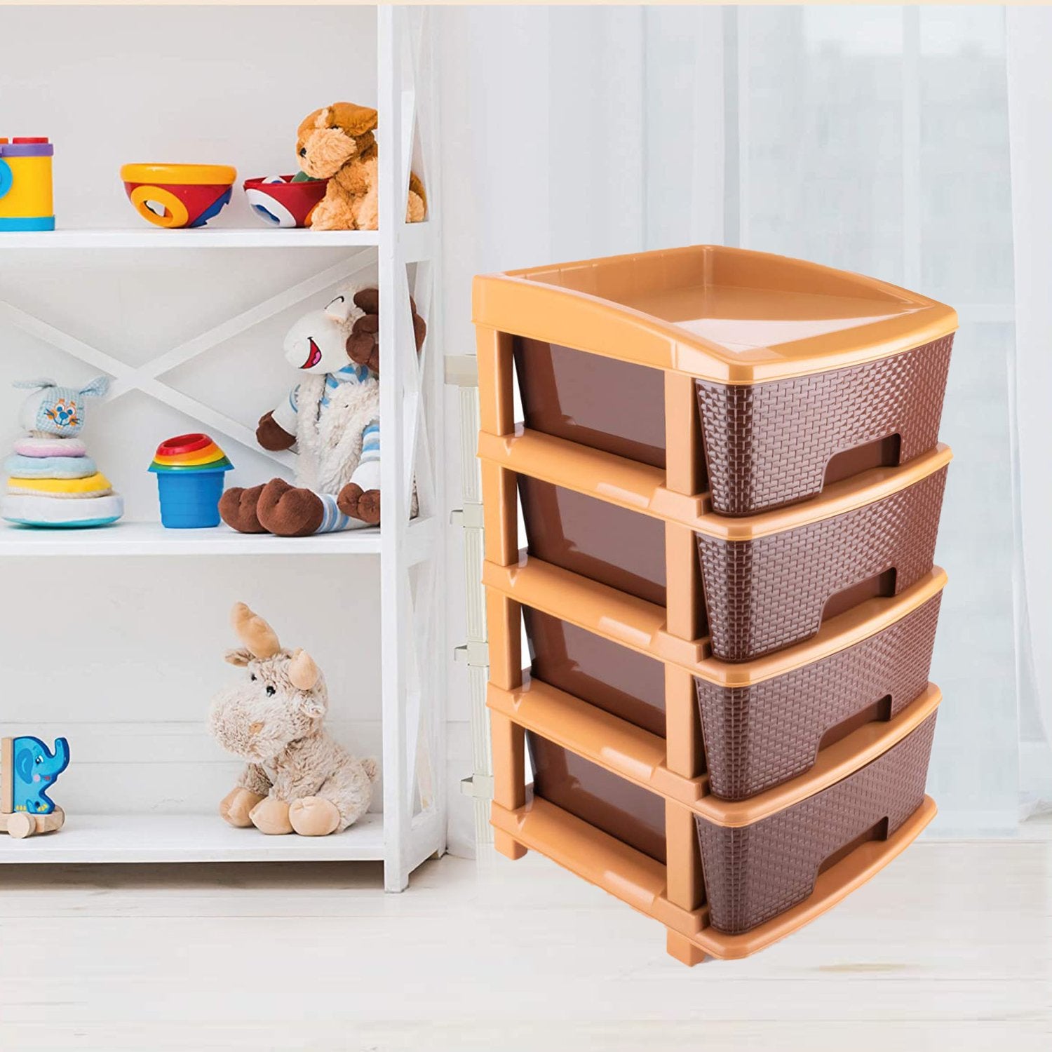 1182 Plastic Modular Drawer 4 Tier Organisers - SkyShopy 1182 Plastic Modular Drawer 4 Tier Organisers - SkyShopy